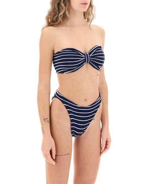 Hunza G Jean Bikini Set In Blue Lyst