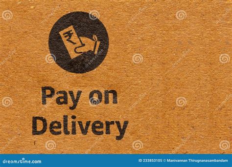 Packaging Symbol To Indicate Pay on Delivery of a Product. Cash on ...