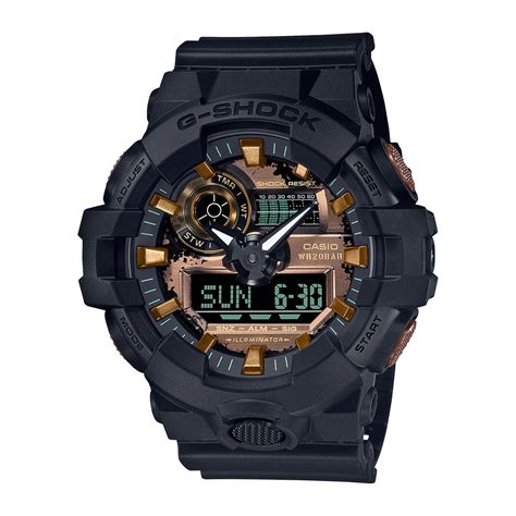 Casio 卡西歐 G Shock 金屬質感雙顯電子錶 Ga 700rc 1a 蝦皮購物