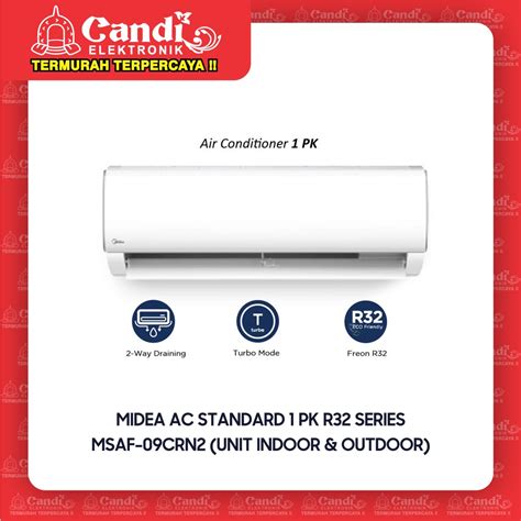 Jual MIDEA AC STANDARD 1 PK R32 SERIES MSAF 09CRN2 UNIT INDOOR