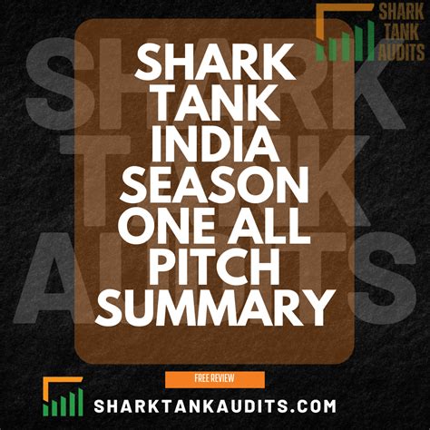 Shark Tank India Season One All Pitch Summary - Shark Tank Audits