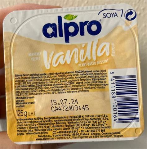 Heavenly Velvet Vanilla Dessert Alpro Kalorie Kj I Warto Ci Od Ywcze