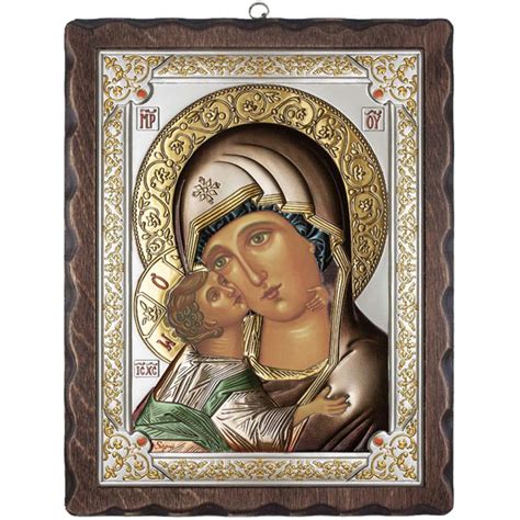 Icoana Maica Lui Vladimir Argint 12x15cm Color ClassGifts Ro