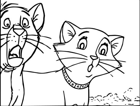 Disney The Aristocats Shocked Coloring Page Wecoloringpage