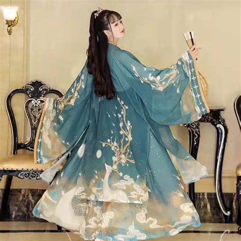 Hanfu Estilo Chin S Feminino Jin Sistema Cross Neck Cintura Comprimento