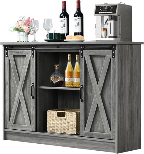 Amazon Ever Winner Farmhouse Coffee Bar Cabinet With Storage