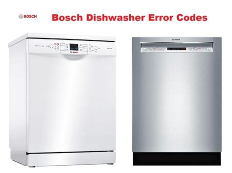 Códigos de error del lavavajillas Bosch ElectroWeb org