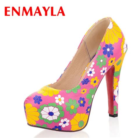 Enmayla Sexy Women Patent Leather High Heels Shoes Woman Peep Toe Nude Pumps Women Stiletto