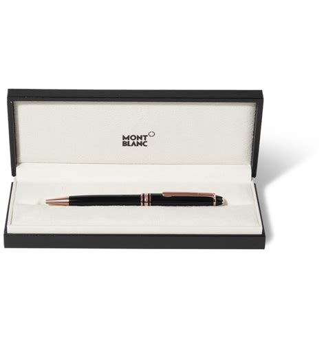 Montblanc Meisterstück 90 Years Legrand Resin And Rose Gold Plated Ballpoint Pen Black Montblanc