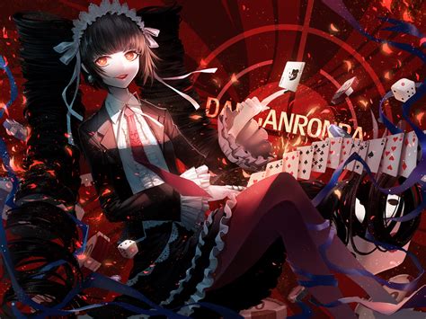 Celestia Ludenberg Hd Wallpaper Danganronpa Anime Art