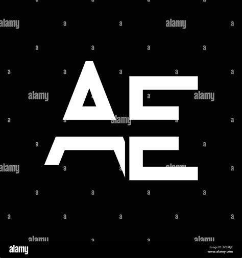 AE Logo Design Business Typography Vector Template Creative Linked