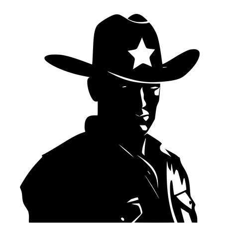 Instant Download SVG File: Sheriff Wearing Cowboy Hat for Cricut ...