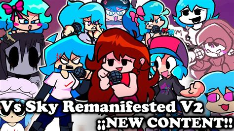 Fnf Vs Sky Remanifested V2 Release ¡¡new Content Modshard