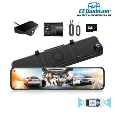 Wolfbox G Inch Channel Rear View Mirror K Dash Cam Ezdashcam