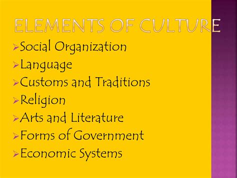 Solution 7 Elements Of Culture Studypool