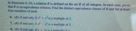 In Exercises 6-10, a relation R is defined on the set | Chegg.com 