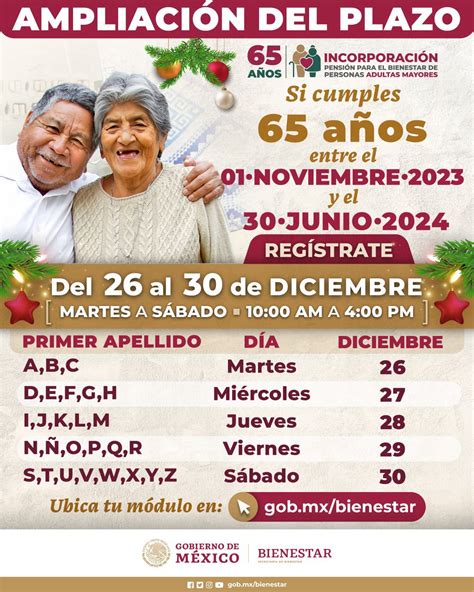 Se Ampl A De Al De Diciembre Registro A Pensi N Para Adultos