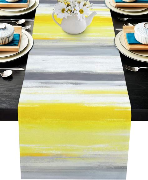 Amazon T H Xhome Dining Table Runner Dresser Scarf Linen Burlap