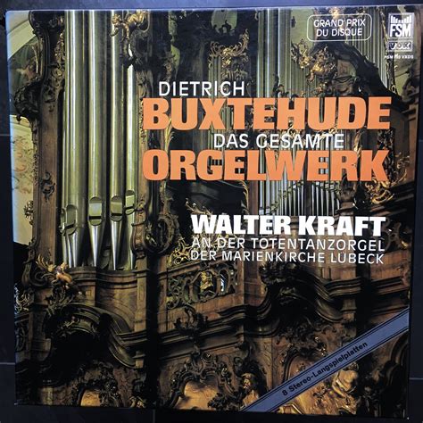 Buxtehude Das Gesamte Orgelwerk Walter Kraft Organ Org Flickr