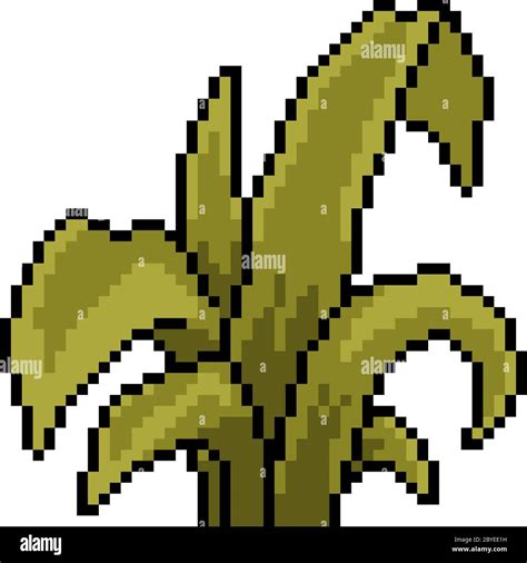 vector pixel art grass isolated Stock Vector Image & Art - Alamy