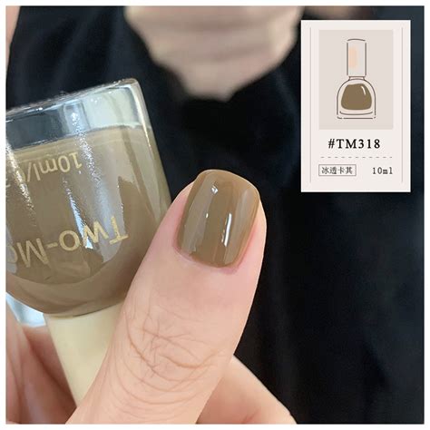 Ready Stock Two Moons Glossy Nail Polish Nude Jelly Oil Base 10ml Not Peel Off Able Pengilat