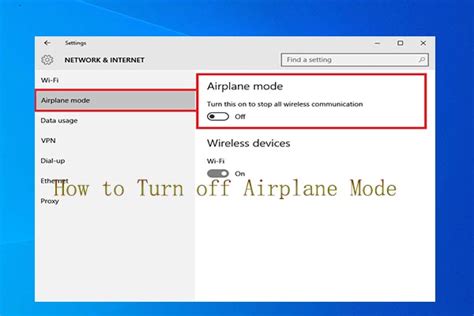 Cant Turn Off Airplane Mode How To Turn Off Airplane Mode Minitool