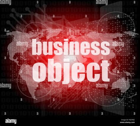 Business Object Word On Digital Screen Mission Control Interface Hi