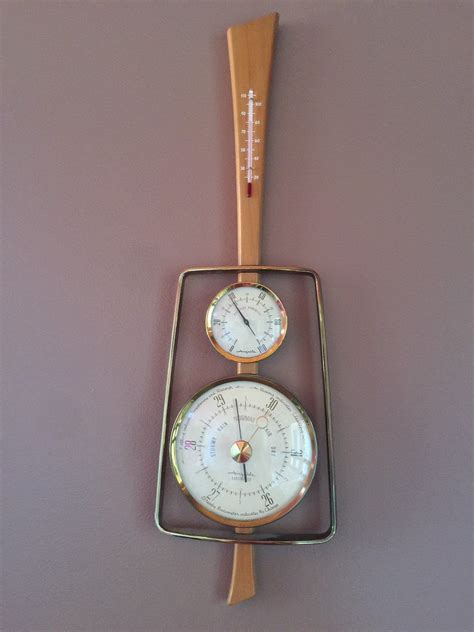 Mid Century Modern Airguide Barometer Thermometer Humidity Etsy