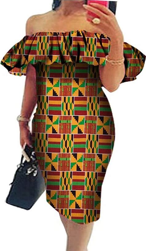 Iooiooi Africa Dresses For Women Dashiki Off The Shoulder African Dress