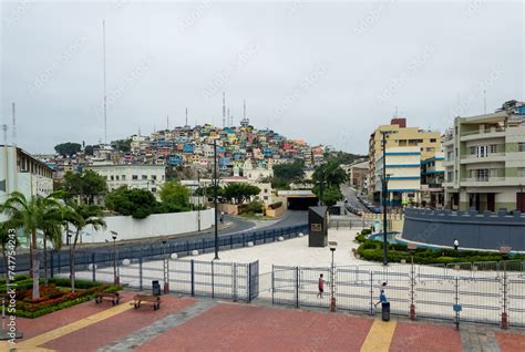 Cityscape From Malecón 2000 The Boardwalk Overlooking The Guayas River