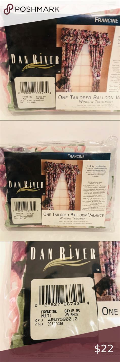 Vintage Nos New Old Stock Dan River Francine Balloon Valance Floral