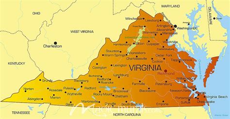 Map Of Virginia State | Virginia Map