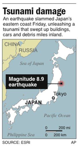 Japan Earthquake Epicenter Map