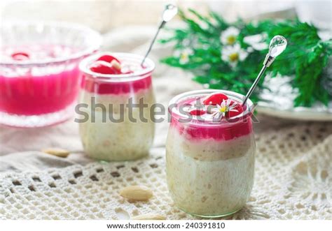 Rice Pudding Risalamande Almonds Whipped Cream Stock Photo 240391810 ...