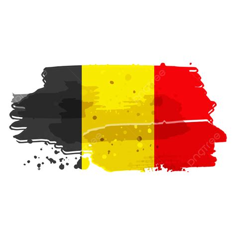 Bélgica Grunge Pincel Bandera Png PNG Bandera De Acuarela De Bélgica