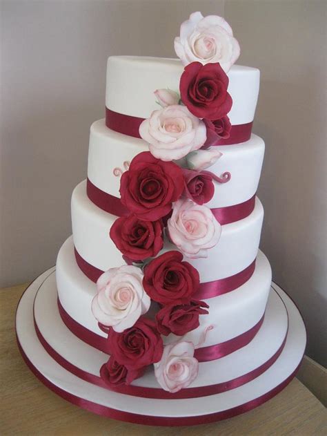 Rose Wedding Cake Decorated Cake By Jen Lofthouse CakesDecor