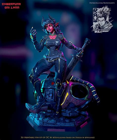 Ronin Arts Workshop PinUp Cyber Lynn 3D Print Model SoftArchive