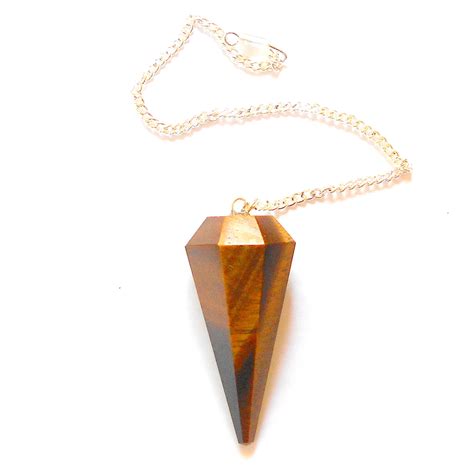 Golden Tigers Eye Faceted Pendulum