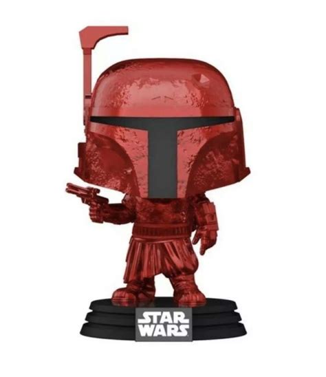 Funko Pop Star Wars Boba Fett Damaged Helmet Chrome Rot Limitierte