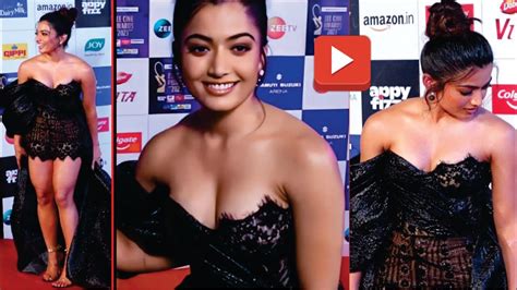 Rashmika Mandanna Glamorous Look At Zee Cine Awards Rashmika