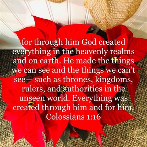 Colossians For Through Him God Created Everything In The Heavenly