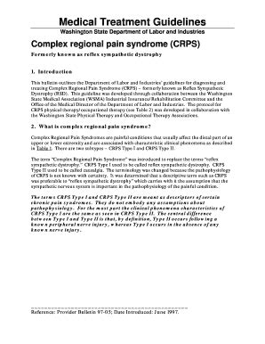 Fillable Online Lni Wa Complex Regional Pain Syndrome CRPS Fax Email