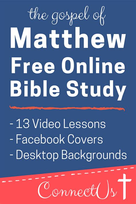 Book Of Matthew Free Online Bible Study Connectus