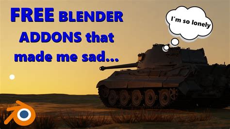 Free Blender Add Ons That Made Me Sad Youtube