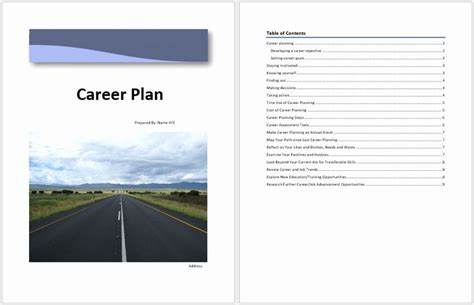 Career Path Planning Template Awesome Career Plan Template – Microsoft ...