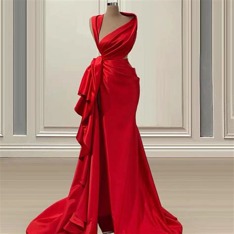 Red Prom Dresses 2022 Prom Dresses V Neck Prom Dresses Mermaid