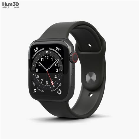 Apple Watch Series 6 44mm Stainless Steel Graphite 3d Model Download Smart Watch On