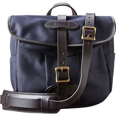 Filson Leather Small Field Bag In Navy Blue Lyst