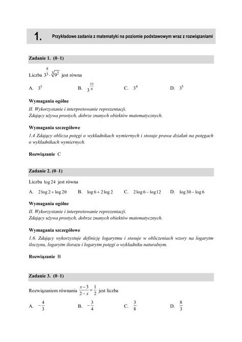 PDF Matematykakorepetycje Matematyka Net Pdf Zadania Informator