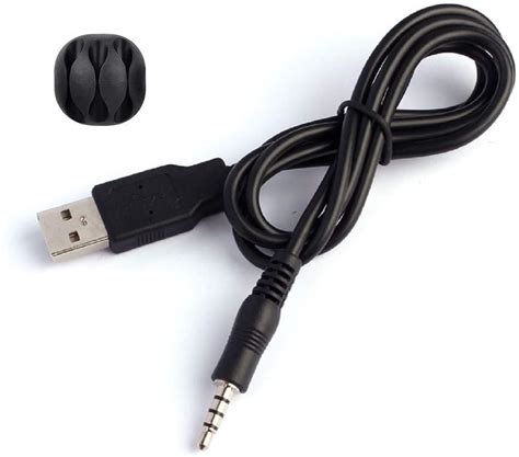 35mm Male Aux Audio Jack To Usb 20 Male Charge Cable Adapter Cord Black 3 Feet